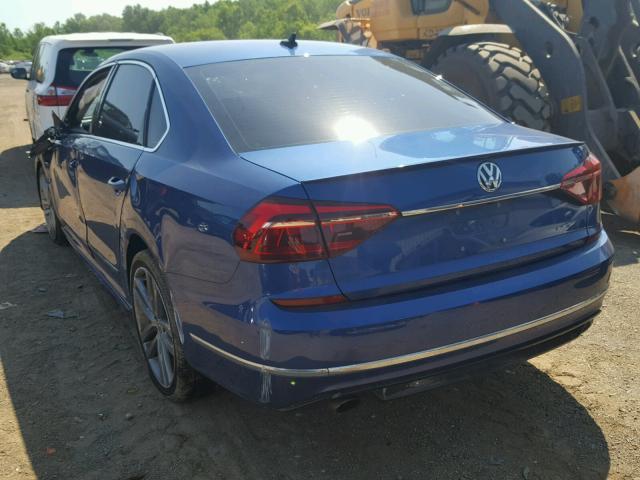 1VWDT7A32HC043918 - 2017 VOLKSWAGEN PASSAT R-L BLUE photo 3