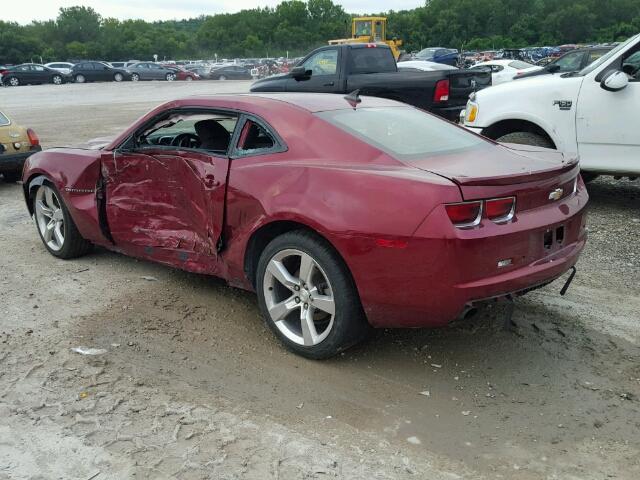 2G1FB1ED1B9156037 - 2011 CHEVROLET CAMARO MAROON photo 3