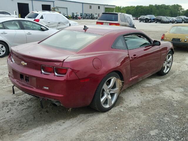 2G1FB1ED1B9156037 - 2011 CHEVROLET CAMARO MAROON photo 4