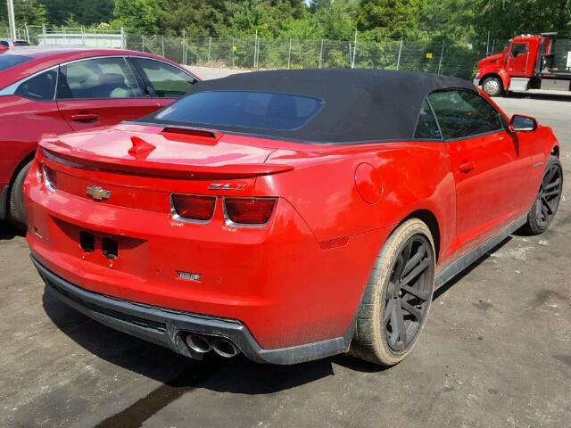 2G1FL3DP8D9802892 - 2013 CHEVROLET CAMARO ZL1 RED photo 4