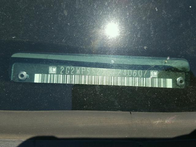 2G2WP552X61240607 - 2006 PONTIAC GRAND PRIX BLUE photo 10