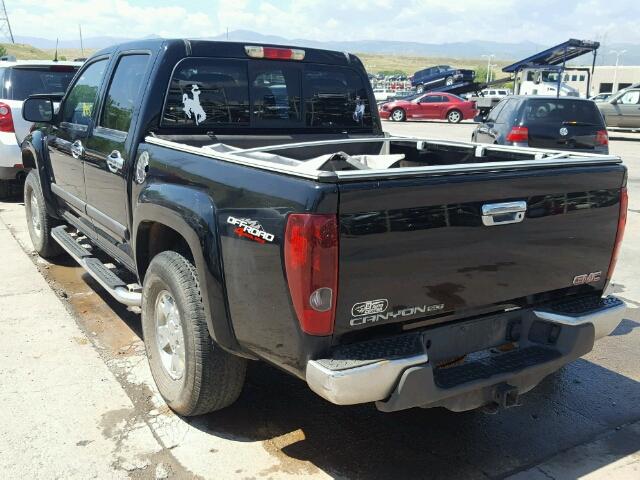 1GTDT53E288184786 - 2008 GMC CANYON SLT BLACK photo 3