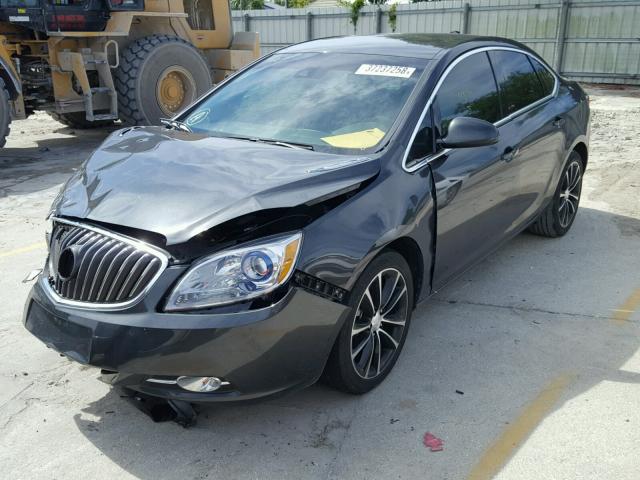 1G4PW5SK5G4163413 - 2016 BUICK VERANO SPO GRAY photo 2