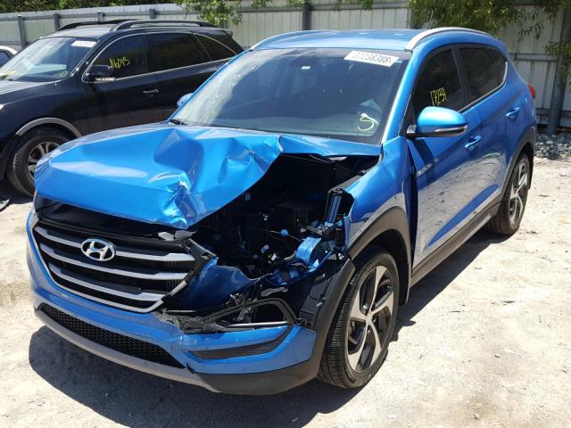 KM8J33A22HU518673 - 2017 HYUNDAI TUCSON LIM BLUE photo 2