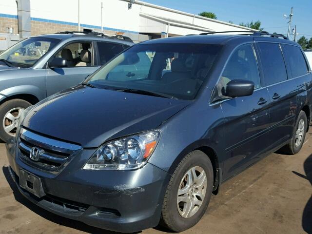 5FNRL38606B437192 - 2006 HONDA ODYSSEY GRAY photo 2