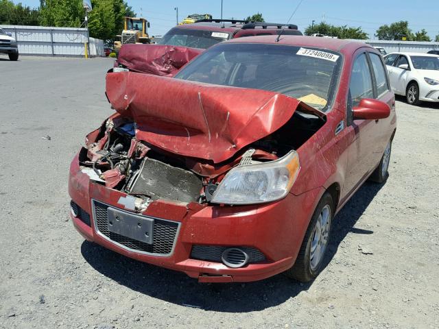 KL1TD6DE8BB240566 - 2011 CHEVROLET AVEO LS RED photo 2