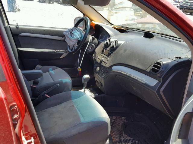 KL1TD6DE8BB240566 - 2011 CHEVROLET AVEO LS RED photo 5