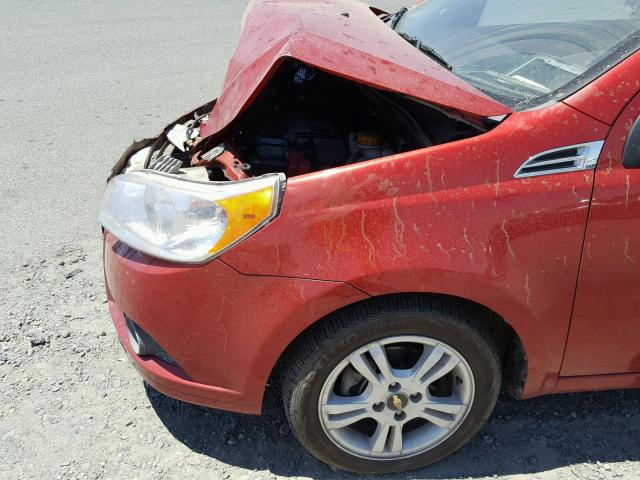 KL1TD6DE8BB240566 - 2011 CHEVROLET AVEO LS RED photo 9