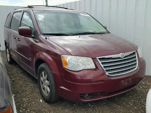 2A8HR54P68R823863 - 2008 CHRYSLER TOWN & COU BURGUNDY photo 1