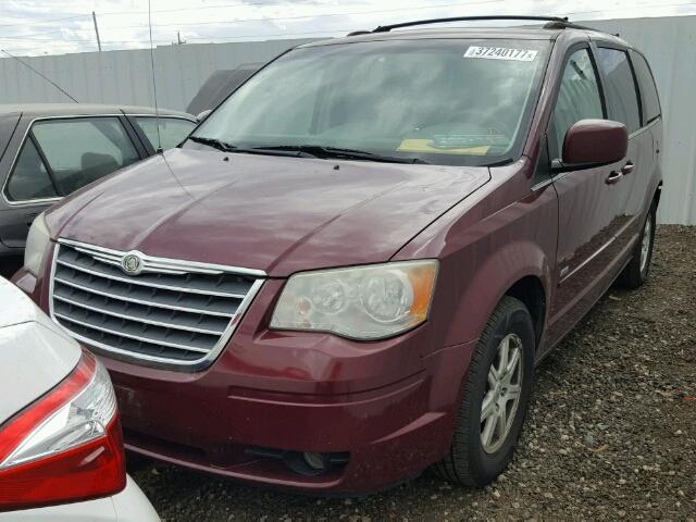 2A8HR54P68R823863 - 2008 CHRYSLER TOWN & COU BURGUNDY photo 2