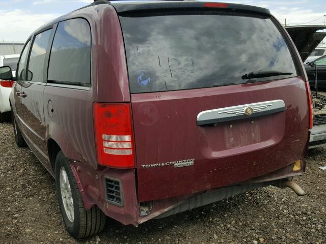 2A8HR54P68R823863 - 2008 CHRYSLER TOWN & COU BURGUNDY photo 3