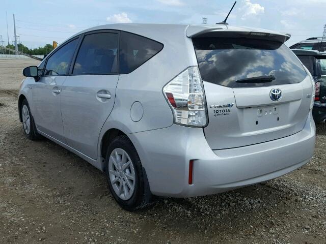 JTDZN3EU4C3022768 - 2012 TOYOTA PRIUS V SILVER photo 3