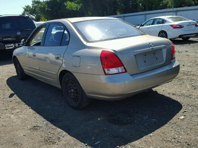 KMHDN45D31U218848 - 2001 HYUNDAI ELANTRA GL GOLD photo 3