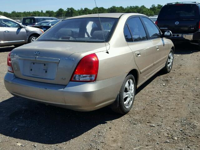 KMHDN45D31U218848 - 2001 HYUNDAI ELANTRA GL GOLD photo 4