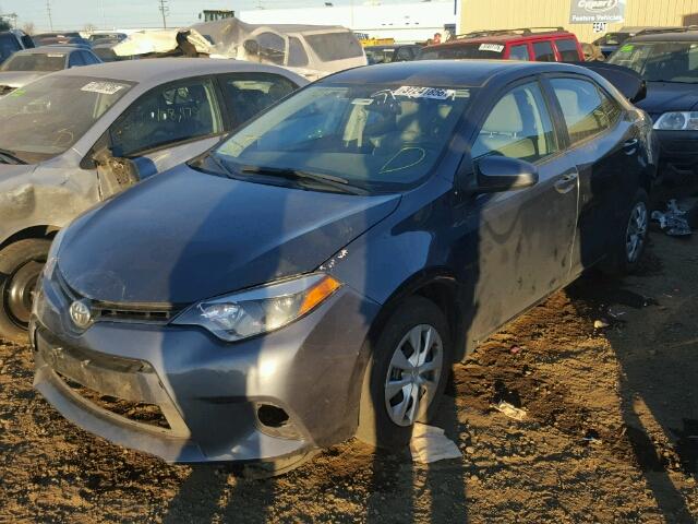 2T1BPRHE7FC412651 - 2015 TOYOTA COROLLA EC GRAY photo 2