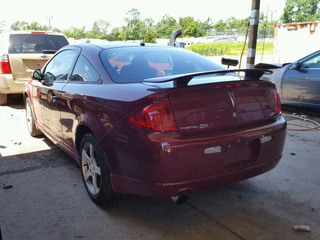 1G2AN15B277408351 - 2007 PONTIAC G5 GT MAROON photo 3