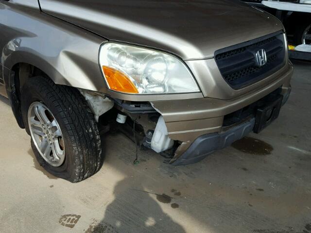 5FNYF18515B046551 - 2005 HONDA PILOT BEIGE photo 9