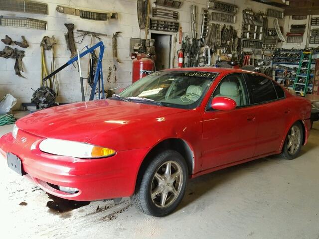 1G3NF52E0XC400739 - 1999 OLDSMOBILE ALERO GLS RED photo 2