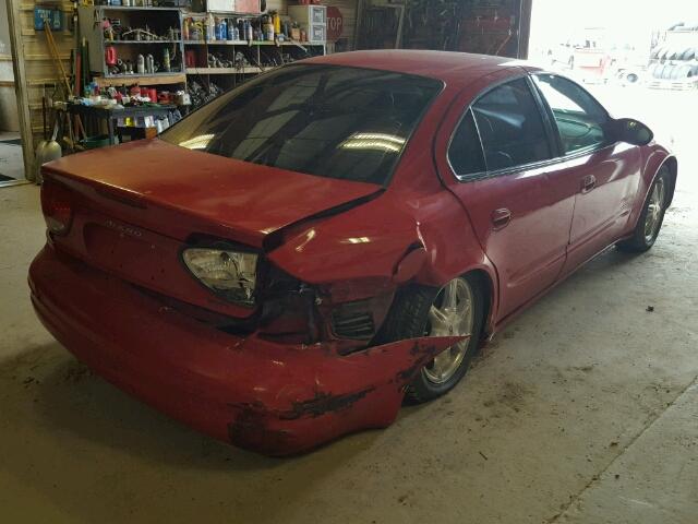 1G3NF52E0XC400739 - 1999 OLDSMOBILE ALERO GLS RED photo 4