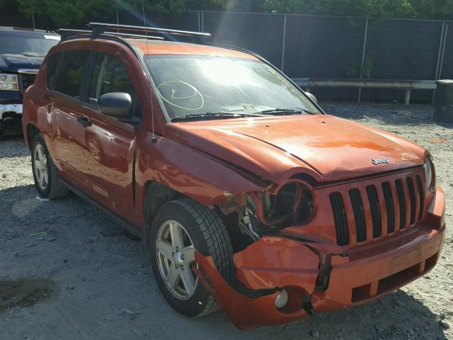 1J8FT47W38D570994 - 2008 JEEP COMPASS SP ORANGE photo 1