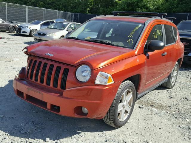 1J8FT47W38D570994 - 2008 JEEP COMPASS SP ORANGE photo 2