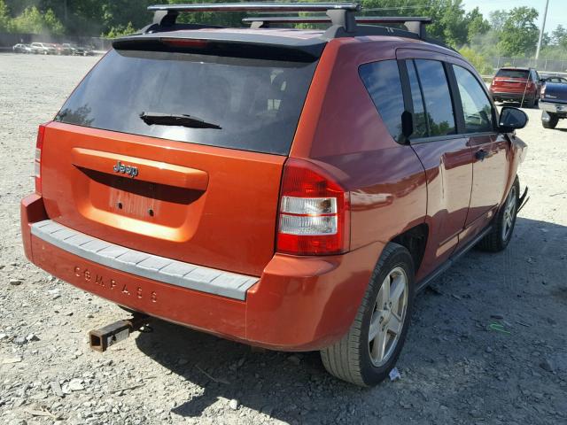 1J8FT47W38D570994 - 2008 JEEP COMPASS SP ORANGE photo 4