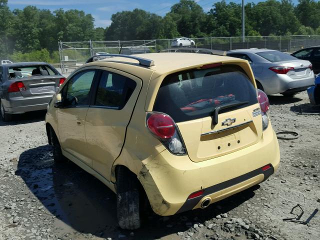 KL8CF6S90EC469453 - 2014 CHEVROLET SPARK 2LT YELLOW photo 3