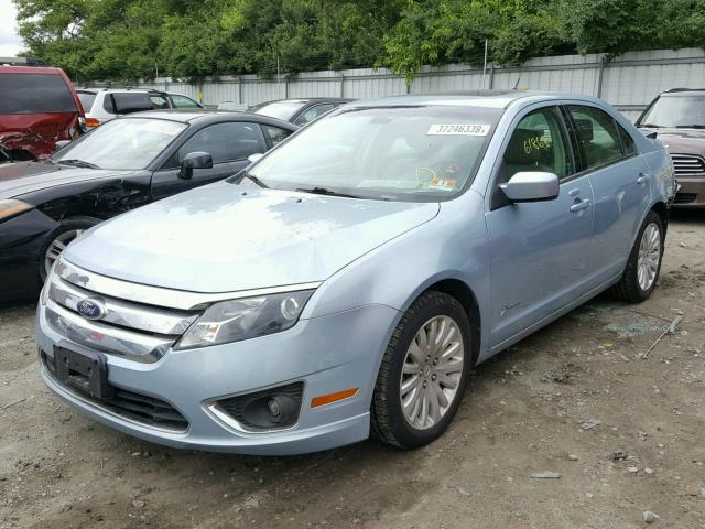 3FADP0L39BR170434 - 2011 FORD FUSION HYB BLUE photo 2