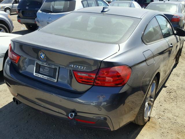 WBA3N7C5XGK225911 - 2016 BMW 428 I CHARCOAL photo 4