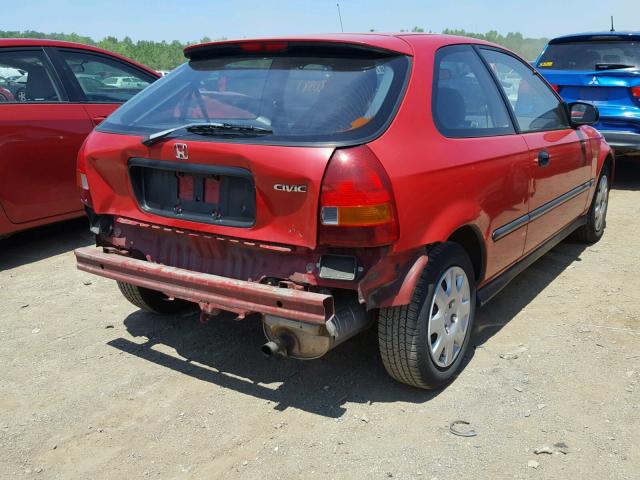 2HGEJ6344WH120765 - 1998 HONDA CIVIC DX RED photo 4