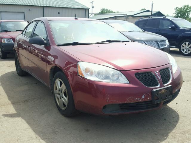 1G2ZF57B884149257 - 2008 PONTIAC G6 VALUE L MAROON photo 1