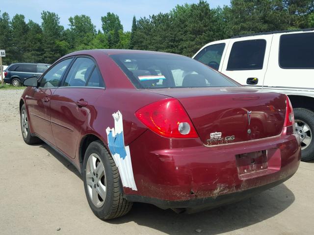 1G2ZF57B884149257 - 2008 PONTIAC G6 VALUE L MAROON photo 3