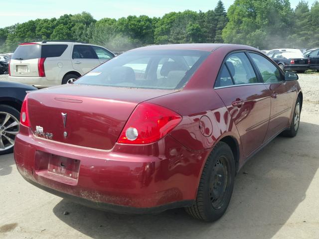 1G2ZF57B884149257 - 2008 PONTIAC G6 VALUE L MAROON photo 4