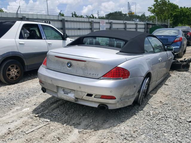 WBAEK13496CN77571 - 2006 BMW 650 I SILVER photo 4