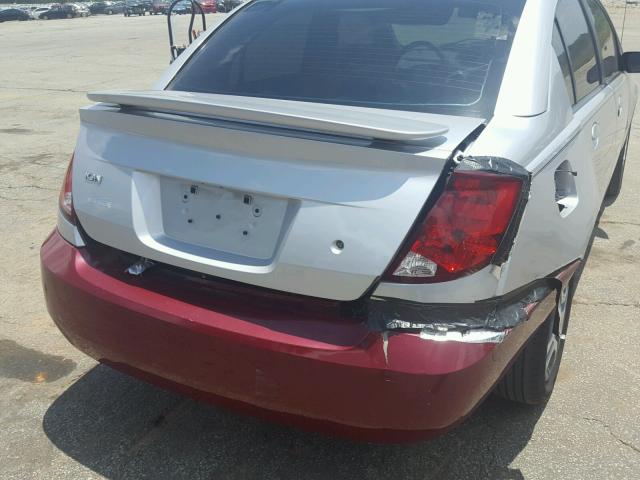 1G8AK52F25Z103172 - 2005 SATURN ION LEVEL SILVER photo 9