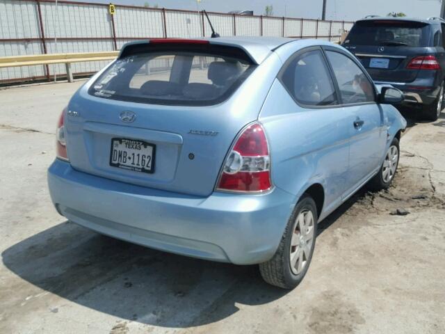 KMHCM36C47U024272 - 2007 HYUNDAI ACCENT GS BLUE photo 4