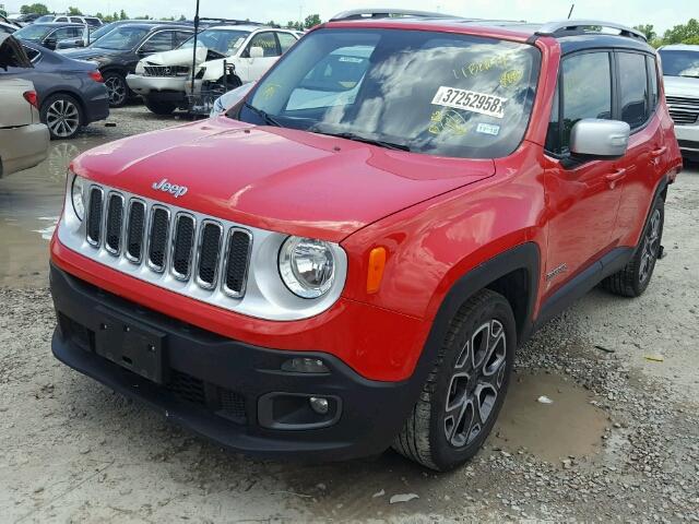 ZACCJADT5GPC58555 - 2016 JEEP RENEGADE L RED photo 2