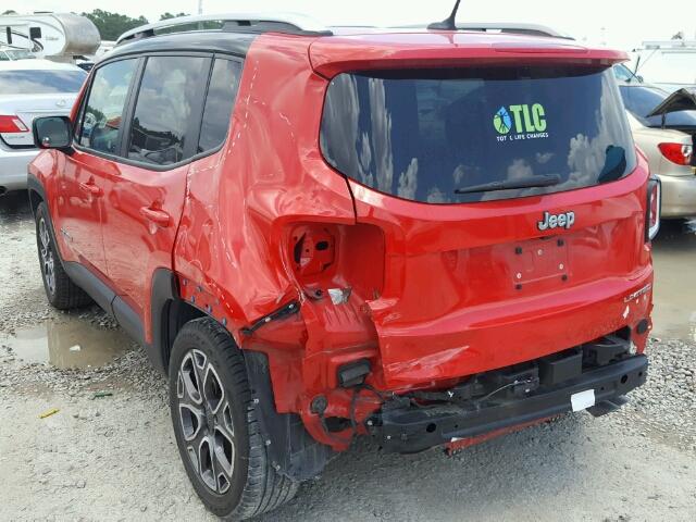 ZACCJADT5GPC58555 - 2016 JEEP RENEGADE L RED photo 3