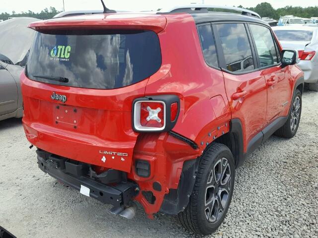 ZACCJADT5GPC58555 - 2016 JEEP RENEGADE L RED photo 4