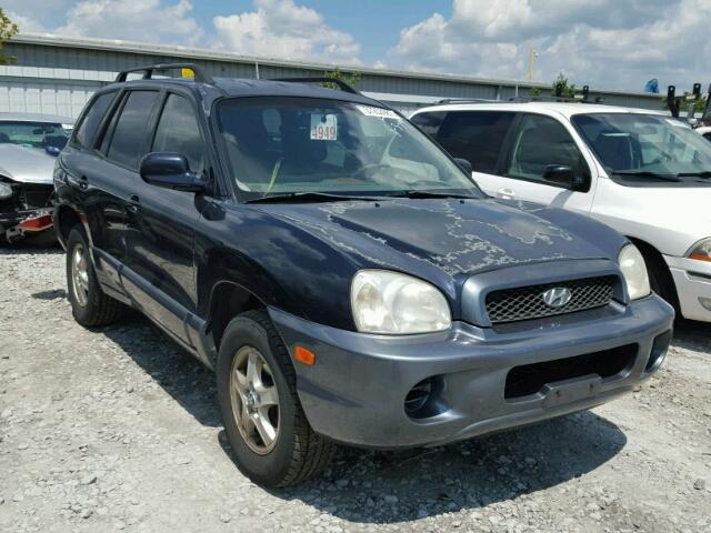 KM8SB12BX4U654778 - 2004 HYUNDAI SANTA FE BLUE photo 1