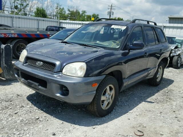 KM8SB12BX4U654778 - 2004 HYUNDAI SANTA FE BLUE photo 2