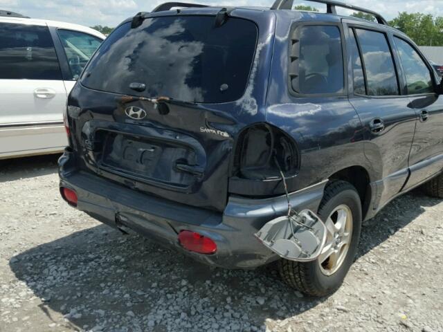 KM8SB12BX4U654778 - 2004 HYUNDAI SANTA FE BLUE photo 9