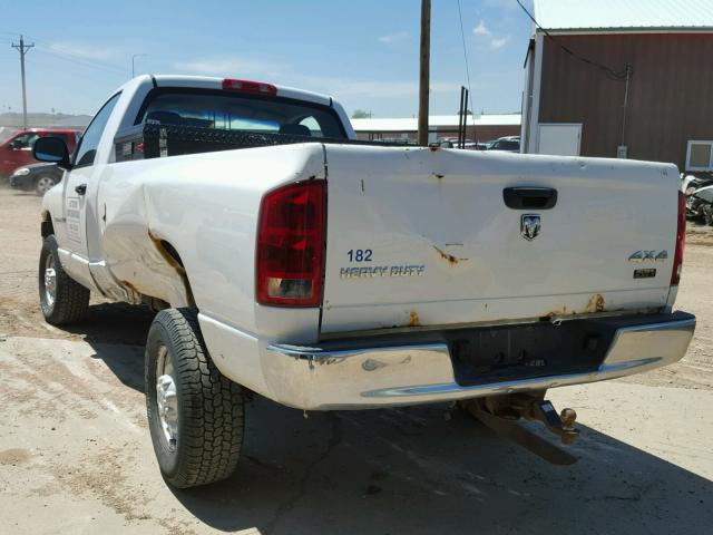 3D7KS26D25G798731 - 2005 DODGE RAM 2500 S WHITE photo 3