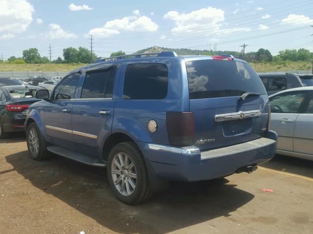 1A8HW58287F505580 - 2007 CHRYSLER ASPEN LIMI BLUE photo 3