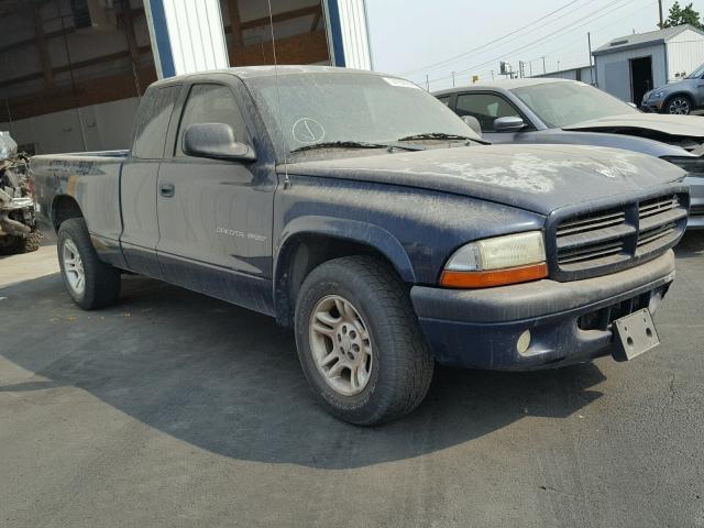 1B7GL32N62S511378 - 2002 DODGE DAKOTA SPO BLUE photo 1