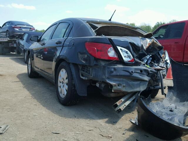 1C3LC46K17N578257 - 2007 CHRYSLER SEBRING BLACK photo 3