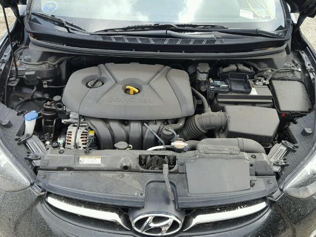 5NPDH4AE7CH094395 - 2012 HYUNDAI ELANTRA BLACK photo 7