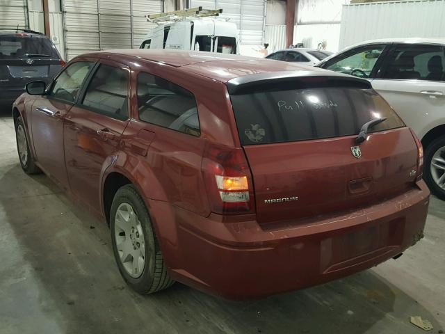 2D8FV47T77H653841 - 2007 DODGE MAGNUM SE BURGUNDY photo 3