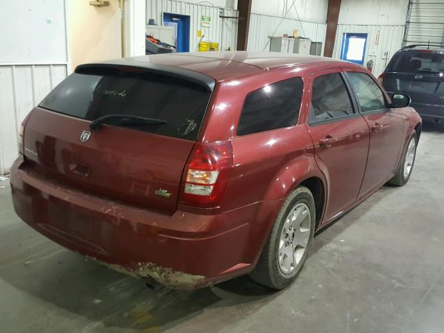 2D8FV47T77H653841 - 2007 DODGE MAGNUM SE BURGUNDY photo 4