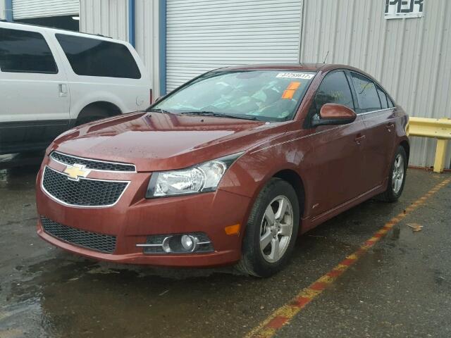 1G1PF5SC6C7345264 - 2012 CHEVROLET CRUZE LT MAROON photo 2